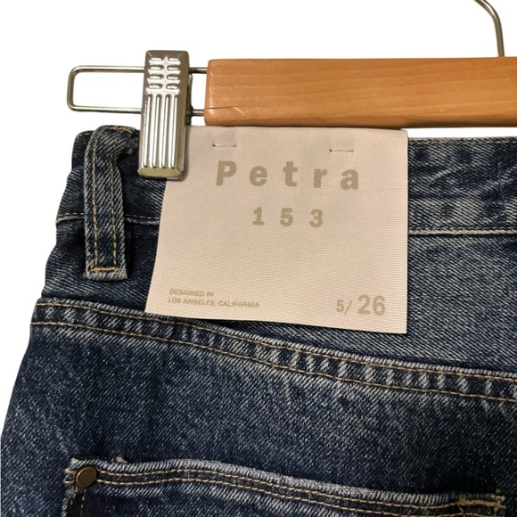 NWT Petra 153 Baggy Wide Leg High Rise Jeans Distressed Knees Size 5/26 - Picture 5 of 8